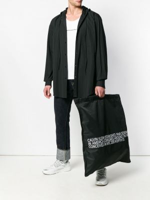 Shopper avec imprimé slogan à imprimé Calvin Klein noir