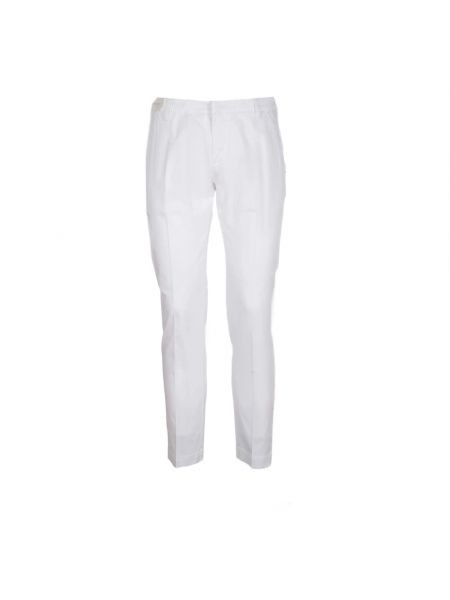 Spodnie bawełniane z kieszeniami Entre Amis białe