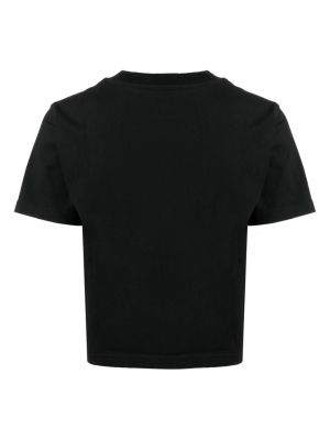 Medvilninis siuvinėtas marškinėliai Izzue juoda