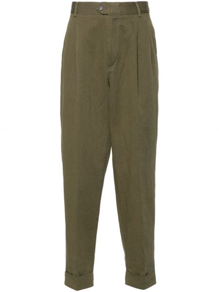 Pantaloni chino plisate Pt Torino verde