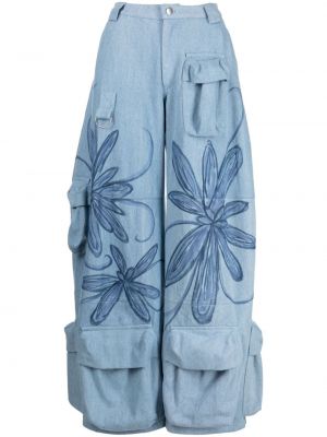Květinové džíny relaxed fit Collina Strada