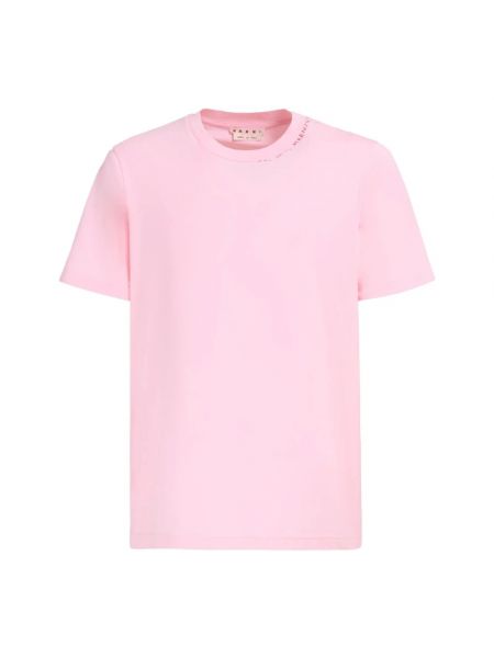 Koszulka z nadrukiem Marni różowa