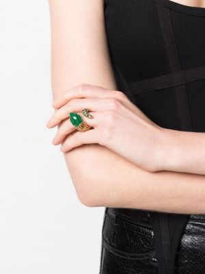Prsten s hadím vzorem Roberto Cavalli zlatý