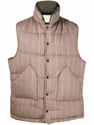 Kockovaná vesta Mackintosh hnedá