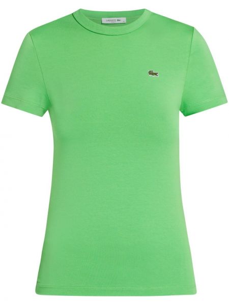 Bombažna majica Lacoste zelena