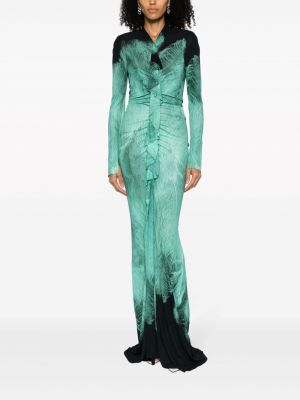 Sukienka wieczorowa z nadrukiem w abstrakcyjne wzory Victoria Beckham