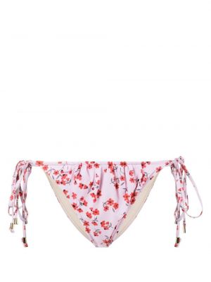Bikini s cvetličnim vzorcem s potiskom Peony roza