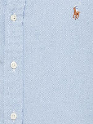 Pamučna košulja s gumbima slim fit Polo Ralph Lauren plava