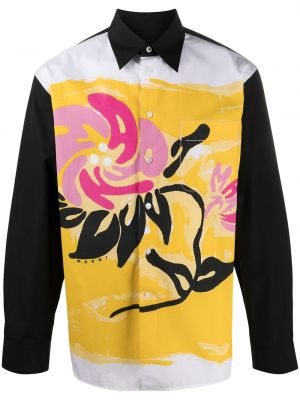 Camisa de flores con estampado Marni negro