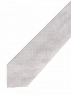 Cravate à imprimé à motif géométrique Dolce & Gabbana blanc