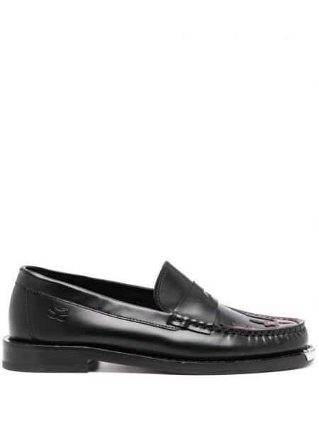 Læder loafers Sandro sort