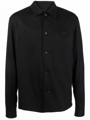 Camisa de cachemir con estampado de cachemira Prada negro