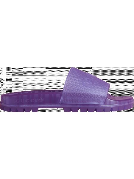 Прозрачные кроссовки Adidas Adilette фиолетовые