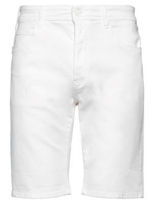 Pantalones cortos vaqueros de algodón Replay blanco