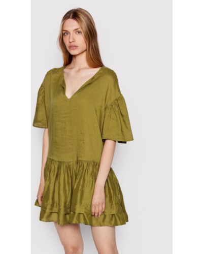 Sisley Hétköznapi ruha 4W4ALV00Y Zöld Regular Fit