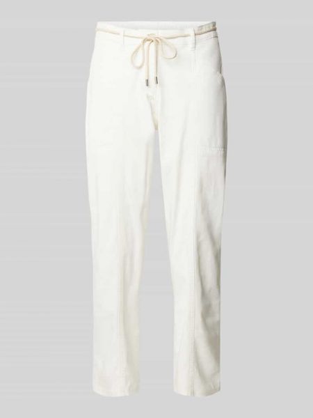 Spodnie w jednolitym kolorze Opus białe