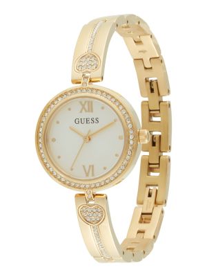 Priehľadné hodinky Guess zlatá