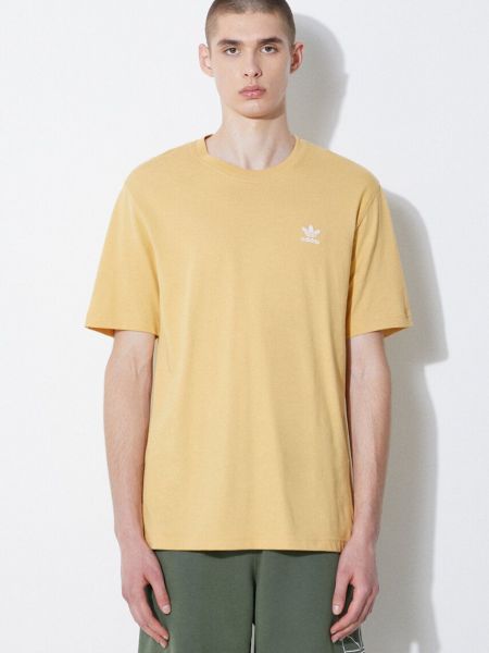 Bavlněné tričko Adidas Originals žluté