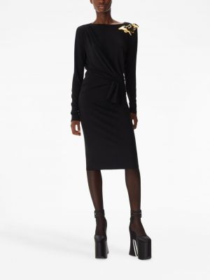 Večerní šaty s mašlí Nina Ricci černé