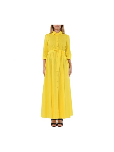 Sukienka długa Patrizia Pepe żółta
