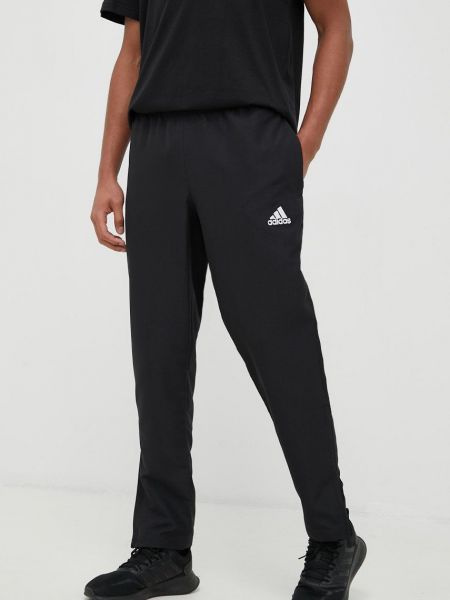 Черные однотонные спортивные штаны Adidas Performance