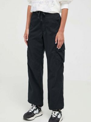 Kalhoty s vysokým pasem Hollister Co. černé