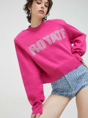 Sweter z kaszmiru Rotate różowy