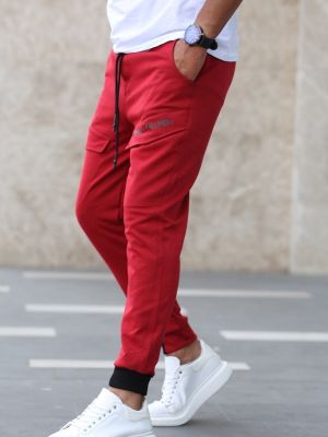 Pantaloni sport Madmext roșu