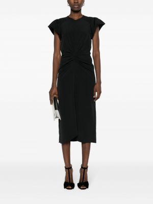 Sukienka midi z krepy Isabel Marant czarna