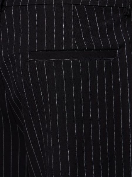 Spodnie z niską talią w paski Weworewhat czarne