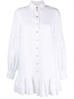 Λινή φόρεμα σε στυλ πουκάμισο Aje λευκό