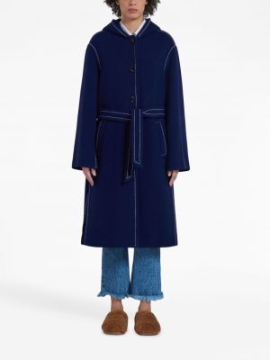 Kabát s knoflíky Marni modrý