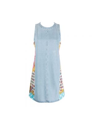 Niebieska sukienka mini Versace