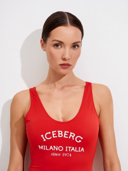 Слитный купальник Iceberg красный