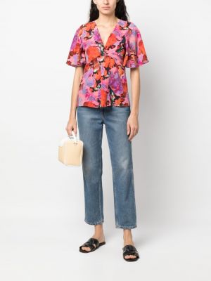 Abstrakter bluse mit print Ps Paul Smith rot
