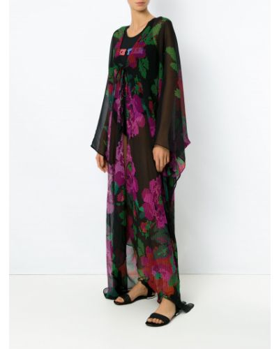 Sukienka w kwiatki z nadrukiem Amir Slama czarna