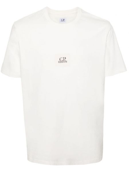 Bavlnené tričko C.p. Company biela
