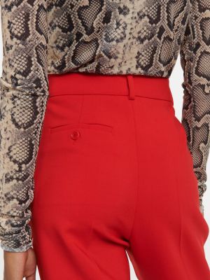 Pantaloni dritti di lana Sportmax rosso