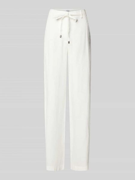 Lniane spodnie Esprit białe