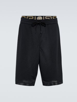 Pantaloncini in mesh Versace nero