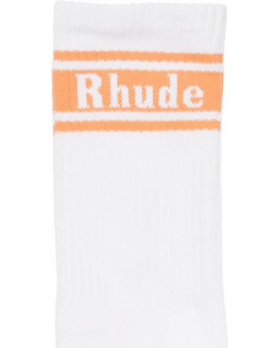 Чорапи на райета Rhude бяло