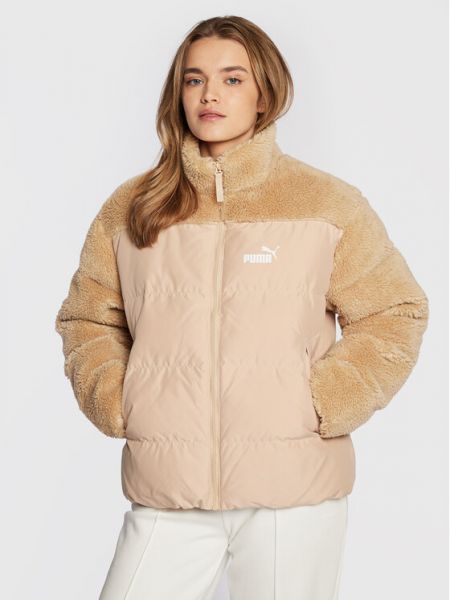 Kurtka puchowa Sherpa 849403 Beżowy Relaxed Fit Puma