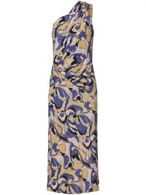 Rochie de mătase cu model floral cu imagine Equipment violet