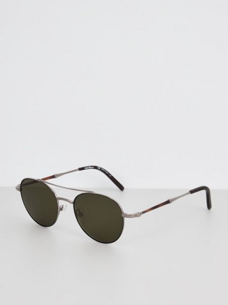 Okulary przeciwsłoneczne Ferragamo srebrne