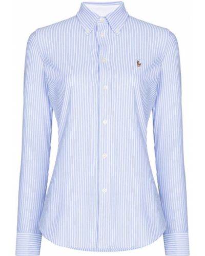 Pruhovaná košeľa s výšivkou Polo Ralph Lauren modrá