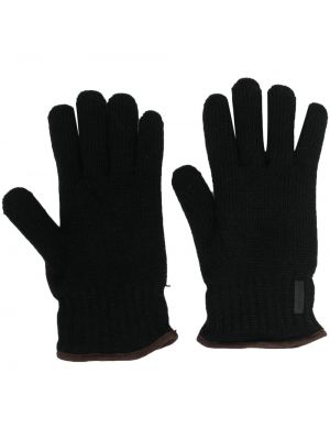 Rękawiczki wełniane Paul & Shark czarne
