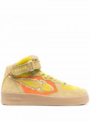 Semsket skinn sneakers Enterprise Japan gul