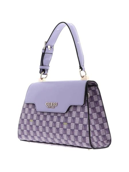 Bolso clutch con estampado geométrico Guess violeta