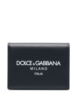Кожено портмоне с принт Dolce & Gabbana