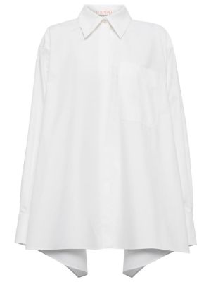 Camicia di cotone oversize Valentino bianco